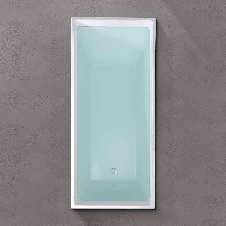 Modern Rectangular Bath Tub Acrylic Freestanding Bathtub for Home Clearhalo 'Bathroom Remodel & Bathroom Fixtures' 'Bathtubs' 'Home Improvement' 'home_improvement' 'home_improvement_bathtubs' 'Showers & Bathtubs' 1200x1200_29dbf8c6-e62e-4b63-a102-6eb549993226