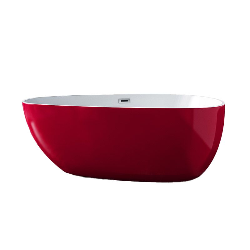 Polished Finish Acrylic Oval Bath Tub Soaking Stand Alone Tub with Drain Clearhalo 'Bathroom Remodel & Bathroom Fixtures' 'Bathtubs' 'Home Improvement' 'home_improvement' 'home_improvement_bathtubs' 'Showers & Bathtubs' 1200x1200_29e49aba-1638-4c92-82f3-ab902fd372c9