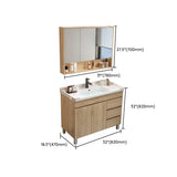 Wood Bathroom Vanity Set Mirror Rectangular Single Sink 2 Doors with Overflow Clearhalo 'Bathroom Remodel & Bathroom Fixtures' 'Bathroom Vanities' 'bathroom_vanities' 'Home Improvement' 'home_improvement' 'home_improvement_bathroom_vanities' 1200x1200_29e7f507-66ab-4404-86b4-c6ced41249ae