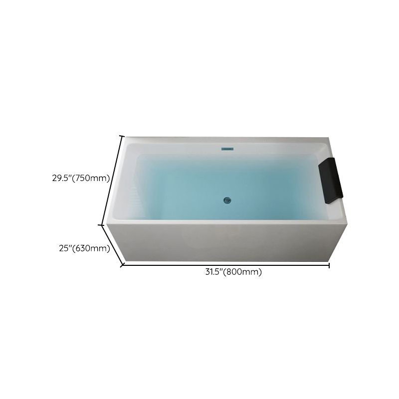 Modern Freestanding Rectangular Bath Acrylic White Soaking Bathtub Clearhalo 'Bathroom Remodel & Bathroom Fixtures' 'Bathtubs' 'Home Improvement' 'home_improvement' 'home_improvement_bathtubs' 'Showers & Bathtubs' 1200x1200_2a11fb8d-dd3c-4b53-82af-d9dff2d2cca6