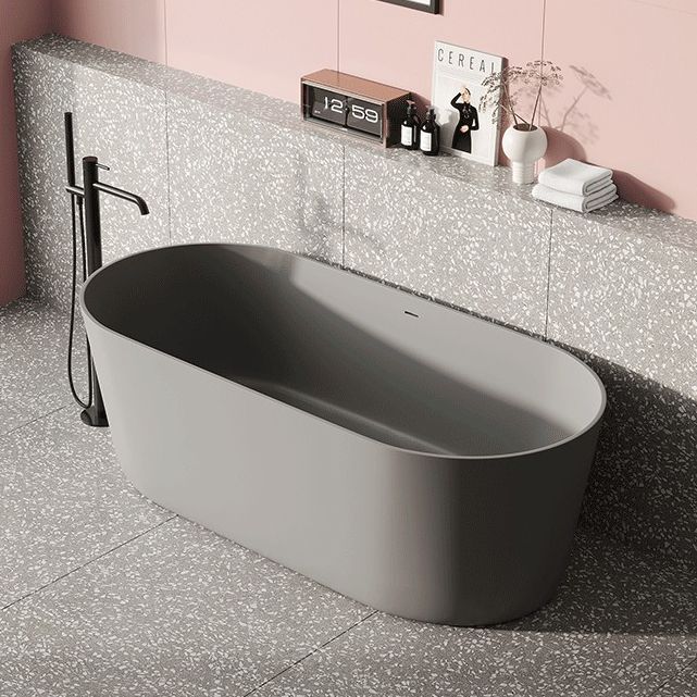 Stone Soaking Freestanding Bathtub Antique Finish Modern Bath Tub Clearhalo 'Bathroom Remodel & Bathroom Fixtures' 'Bathtubs' 'Home Improvement' 'home_improvement' 'home_improvement_bathtubs' 'Showers & Bathtubs' 1200x1200_2a2d8ed1-1dc8-4b32-9160-ee51dfd625fe