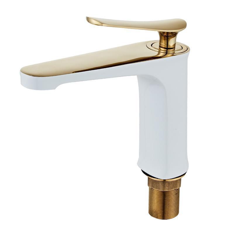 Light Luxury Basin Faucet 6.69" H Modern Brass Vessel Sink Faucet Clearhalo 'Bathroom Remodel & Bathroom Fixtures' 'Bathroom Sink Faucets' 'Bathroom Sinks & Faucet Components' 'bathroom_sink_faucets' 'Casa' 'Home Improvement' 'home_improvement' 'home_improvement_bathroom_sink_faucets' 1200x1200_2a5deb7e-229b-4f1f-bd6e-c036100b933a