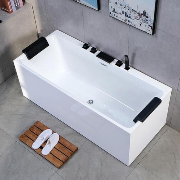 Back to Wall Soaking Bathtub Antique Finish Rectangular Modern Bath Tub Clearhalo 'Bathroom Remodel & Bathroom Fixtures' 'Bathtubs' 'Home Improvement' 'home_improvement' 'home_improvement_bathtubs' 'Showers & Bathtubs' 1200x1200_2a5fa9dd-3a71-44b8-b11b-845d6f44a4f7