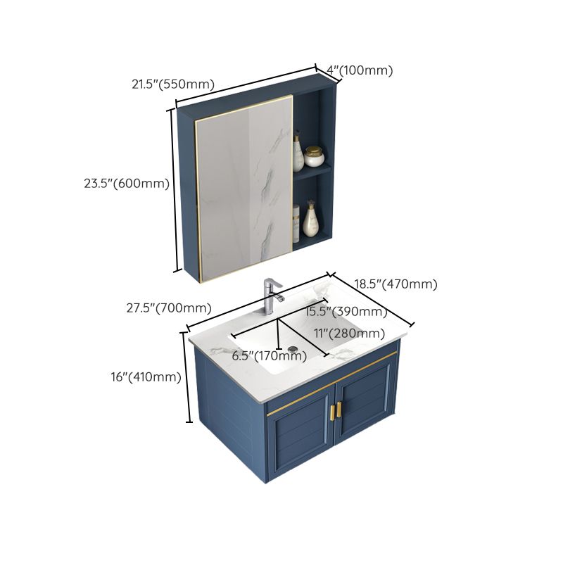 Bathroom Vanity Set Ceramic Sink Drawer Mirror Vanity with Faucet Clearhalo 'Bathroom Remodel & Bathroom Fixtures' 'Bathroom Vanities' 'bathroom_vanities' 'Home Improvement' 'home_improvement' 'home_improvement_bathroom_vanities' 1200x1200_2a63d19b-65e4-4e7c-8698-ab643470c055