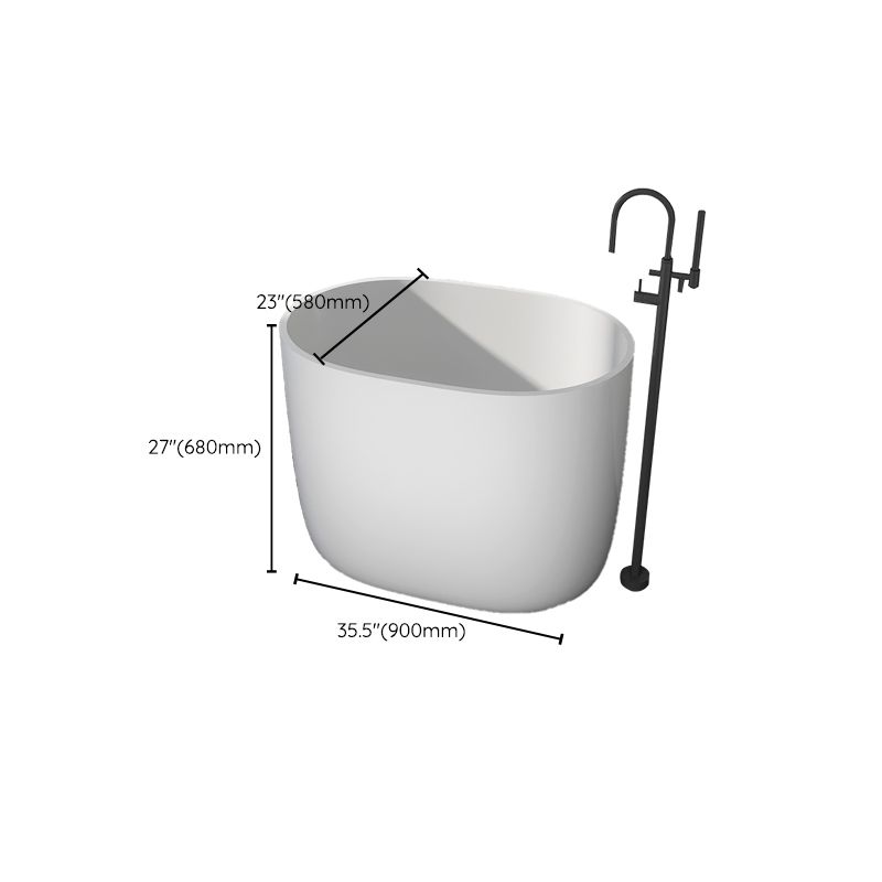 Modern Acrylic Ellipse White Bathtub Back to Wall with Drain Bath Tub Clearhalo 'Bathroom Remodel & Bathroom Fixtures' 'Bathtubs' 'Home Improvement' 'home_improvement' 'home_improvement_bathtubs' 'Showers & Bathtubs' 1200x1200_2a6f0a1a-4db3-4bdc-8b1e-ce1660f5dceb