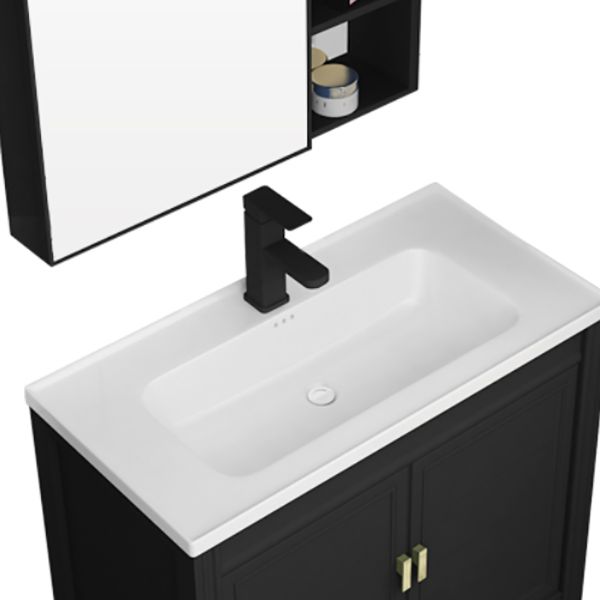 Metal Modern Sink Vanity Freestanding Faucet Included Bathroom Vanity Clearhalo 'Bathroom Remodel & Bathroom Fixtures' 'Bathroom Vanities' 'bathroom_vanities' 'Home Improvement' 'home_improvement' 'home_improvement_bathroom_vanities' 1200x1200_2a889631-b496-416a-a411-1d4dc0669782