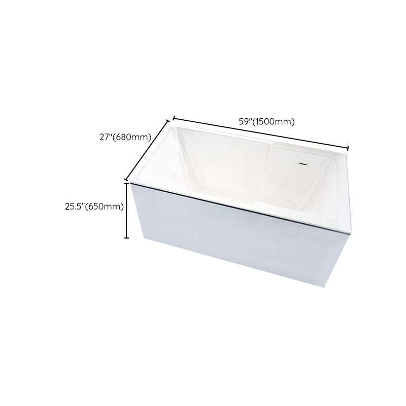 Freestanding Acrylic Bathtub Modern Stand Alone Soaking Tub with Slotted Overflow Drain Clearhalo 'Bathroom Remodel & Bathroom Fixtures' 'Bathtubs' 'Home Improvement' 'home_improvement' 'home_improvement_bathtubs' 'Showers & Bathtubs' 1200x1200_2a976e97-2fb8-4d8d-9042-484ce5cd3dc6