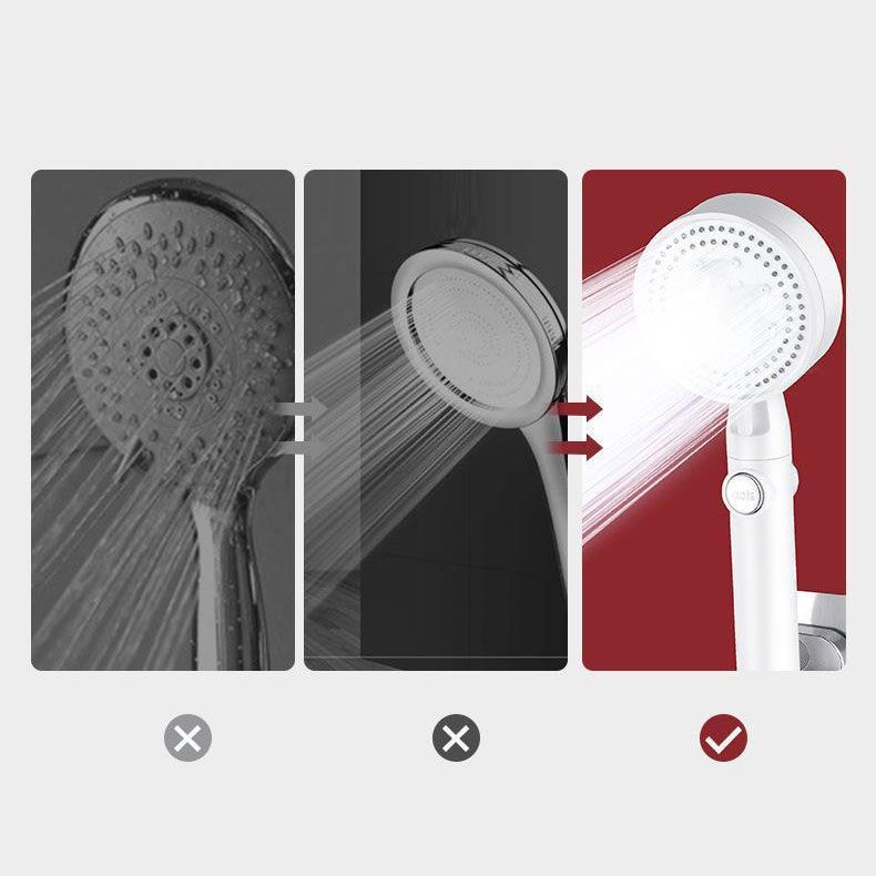 Contemporary Shower Head Combo Handheld Shower Head Plastic Wall-Mount Shower Combo Clearhalo 'Bathroom Remodel & Bathroom Fixtures' 'Home Improvement' 'home_improvement' 'home_improvement_shower_heads' 'Shower Heads' 'shower_heads' 'Showers & Bathtubs Plumbing' 'Showers & Bathtubs' 1200x1200_2acd2382-84de-4abe-a557-3ce8679654fd