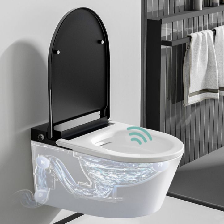 Ceramic Remote Control Included Elongated Contemporary Wall Mounted Bidet Clearhalo 'Bathroom Remodel & Bathroom Fixtures' 'Bidets' 'Home Improvement' 'home_improvement' 'home_improvement_bidets' 'Toilets & Bidets' 1200x1200_2ad93458-3fe6-4f5b-b0e2-39b91dc7b4e8