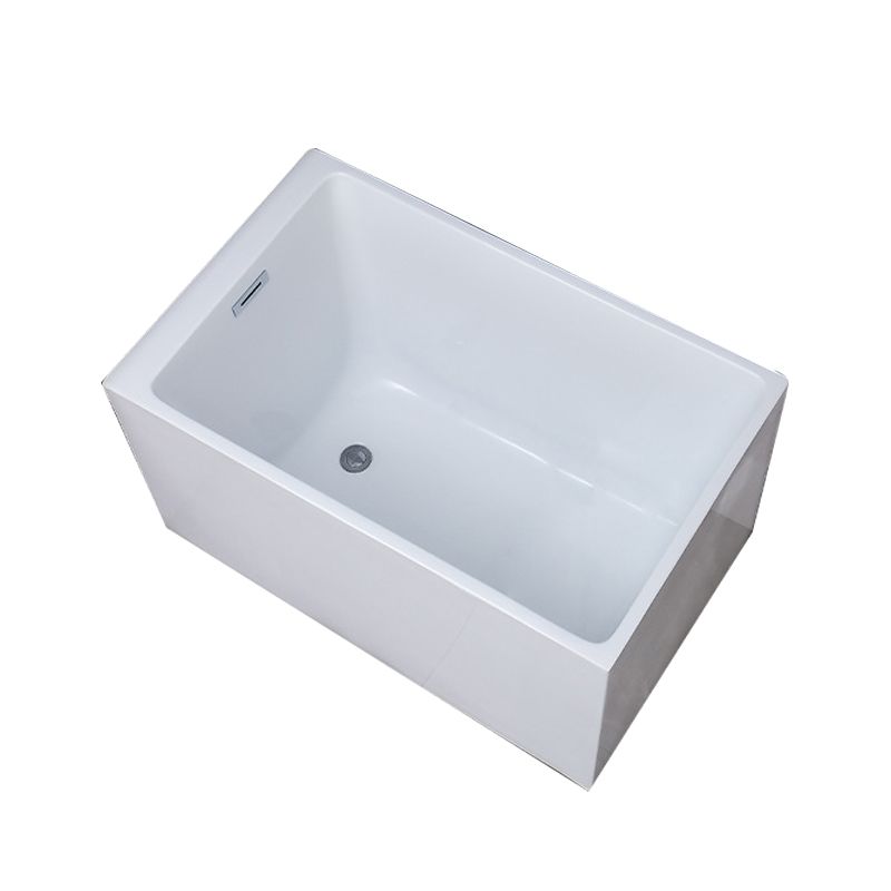 White Back to Wall Soaking Bathtub Contemporary Rectangular Acrylic Bath Tub Clearhalo 'Bathroom Remodel & Bathroom Fixtures' 'Bathtubs' 'Home Improvement' 'home_improvement' 'home_improvement_bathtubs' 'Showers & Bathtubs' 1200x1200_2adace6d-ddbc-4d0b-b413-c1920b2bf179