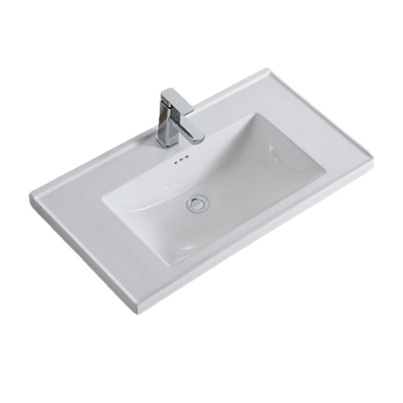 Modern Bathroom Sink Porcelain Rectangular Drop-in Bathroom Sink with Pop-Up Drain Clearhalo 'Bathroom Remodel & Bathroom Fixtures' 'Bathroom Sinks & Faucet Components' 'Bathroom Sinks' 'bathroom_sink' 'Home Improvement' 'home_improvement' 'home_improvement_bathroom_sink' 1200x1200_2ae779c8-5b75-47a3-b020-00943ebff388