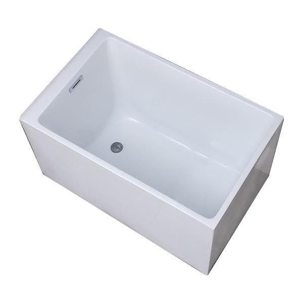 White Acrylic Alcove Bath Tub Rectangular 25" H Bathtub for Home (Without Faucet) Clearhalo 'Bathroom Remodel & Bathroom Fixtures' 'Bathtubs' 'Home Improvement' 'home_improvement' 'home_improvement_bathtubs' 'Showers & Bathtubs' 1200x1200_2b032292-cb3b-4583-a5a0-e2fe3082e243