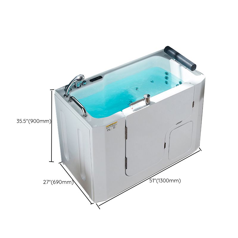 Walk-In Soaking/Air/Whirlpool Bathtub Acrylic Rectangle Back to Wall Bathtub Clearhalo 'Bathroom Remodel & Bathroom Fixtures' 'Bathtubs' 'Home Improvement' 'home_improvement' 'home_improvement_bathtubs' 'Showers & Bathtubs' 1200x1200_2b03425f-7a77-403b-8622-6000a2d8c28f