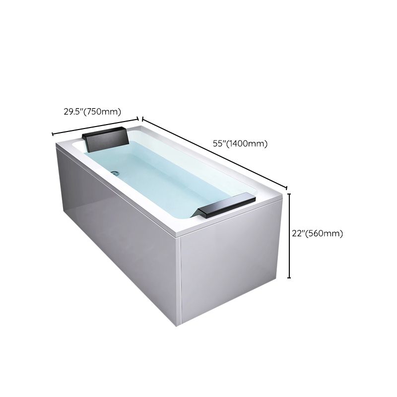 Modern Soaking Freestanding Bathtub White Acrylic Rectangular Bath Tub Clearhalo 'Bathroom Remodel & Bathroom Fixtures' 'Bathtubs' 'Home Improvement' 'home_improvement' 'home_improvement_bathtubs' 'Showers & Bathtubs' 1200x1200_2b2037fa-92be-4b11-bff7-595e5dfdb58b