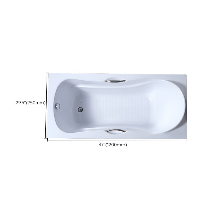 Acrylic Soaking Bath Antique Finish Rectangular Back to Wall Bath Tub Clearhalo 'Bathroom Remodel & Bathroom Fixtures' 'Bathtubs' 'Home Improvement' 'home_improvement' 'home_improvement_bathtubs' 'Showers & Bathtubs' 1200x1200_2b2ed94e-3a4f-42a3-a2de-e920ef2432d8