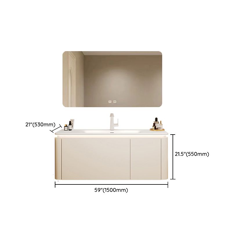 Wall Mount Sink Included Sink Vanity with Faucet Mirror for Bathroom Clearhalo 'Bathroom Remodel & Bathroom Fixtures' 'Bathroom Vanities' 'bathroom_vanities' 'Home Improvement' 'home_improvement' 'home_improvement_bathroom_vanities' 1200x1200_2b2fc44f-a4a4-4185-a522-dbfdd75ffd2c