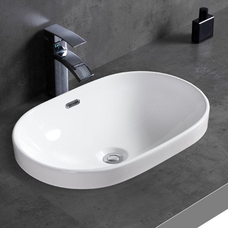 Contemporary Bathroom Sink with Overflow Porcelain Round Vessel Bathroom Sink Only Clearhalo 'Bathroom Remodel & Bathroom Fixtures' 'Bathroom Sinks & Faucet Components' 'Bathroom Sinks' 'bathroom_sink' 'Home Improvement' 'home_improvement' 'home_improvement_bathroom_sink' 1200x1200_2b4283d5-b855-4f5b-8bb1-9293e9f10db1