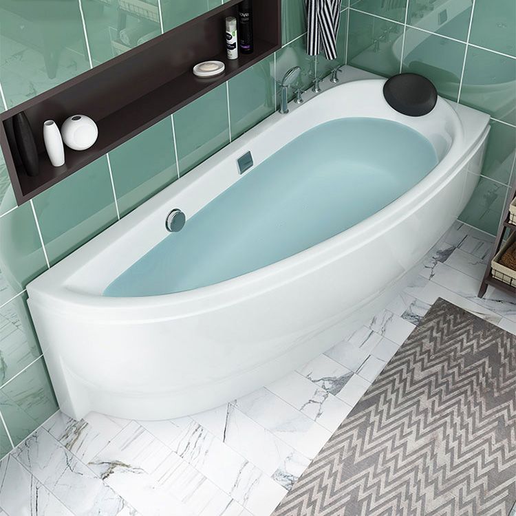 Modern White Acrylic Corner Tub Soaking 29.13-inch Tall Bathtub for Bathroom Clearhalo 'Bathroom Remodel & Bathroom Fixtures' 'Bathtubs' 'Home Improvement' 'home_improvement' 'home_improvement_bathtubs' 'Showers & Bathtubs' 1200x1200_2b485e08-a4b6-4fa2-92a6-9827bee4fe7b