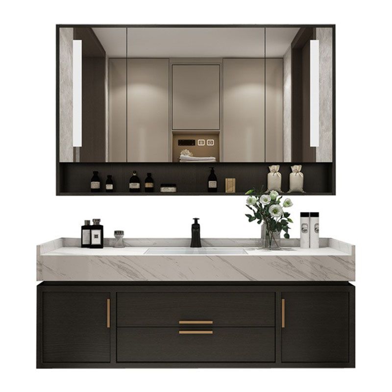 Mirror Included Wall Mount Sink Vanity with Sink Faucet for Bathroom Clearhalo 'Bathroom Remodel & Bathroom Fixtures' 'Bathroom Vanities' 'bathroom_vanities' 'Home Improvement' 'home_improvement' 'home_improvement_bathroom_vanities' 1200x1200_2b553815-d2e0-40b9-a1b5-ca30dbf7cde2