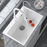 Quartz Single Bowl Kitchen Sink Rectangle Shape Kitchen Sink with Basket Strainer Clearhalo 'Home Improvement' 'home_improvement' 'home_improvement_kitchen_sinks' 'Kitchen Remodel & Kitchen Fixtures' 'Kitchen Sinks & Faucet Components' 'Kitchen Sinks' 'kitchen_sinks' 1200x1200_2b670908-204d-441c-815e-dc622f268773