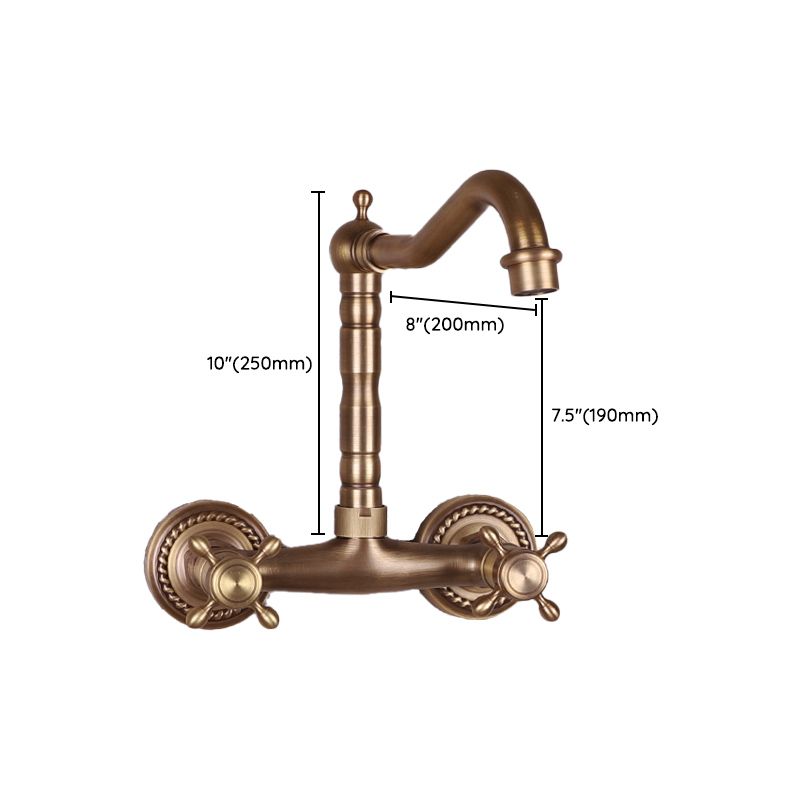 Brass Wide Spread Bathroom Faucet Industrial Lever Lavatory Faucet Clearhalo 'bathroom_sink_faucets' 'Conjuntos de Torneiras de Lavatório e Banheiro' 'home_improvement' 'home_improvement_bathroom_sink_faucets' 'Mobiliário Doméstico' 'Página inicial' 'Renovação e equipamento de casa de banho' 'Torneira para lavatório de banheiro' 1200x1200_2b932f11-8c5f-4144-a775-9c7b3fdfe796