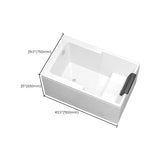 Modern Acrylic Rectangular Tub Soaking 24.8-inch Tall Bath Tub in White Clearhalo 'Bathroom Remodel & Bathroom Fixtures' 'Bathtubs' 'Home Improvement' 'home_improvement' 'home_improvement_bathtubs' 'Showers & Bathtubs' 1200x1200_2b980458-326d-443c-a9ba-a643bbc41160