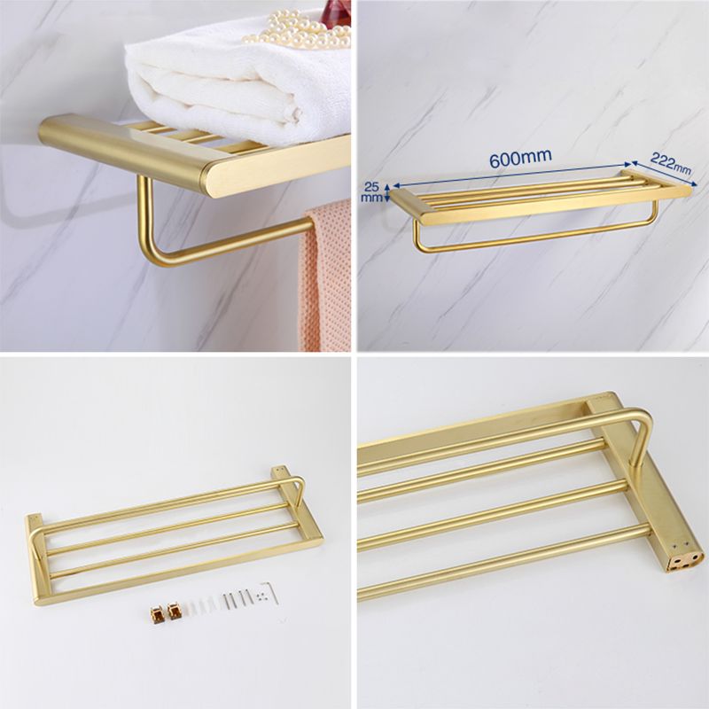 Modern Bathroom Hardware Set Gold Towel Bar Bath Hardware Set Clearhalo 'Bathroom Hardware Sets' 'Bathroom Hardware' 'Bathroom Remodel & Bathroom Fixtures' 'bathroom_hardware_sets' 'Home Improvement' 'home_improvement' 'home_improvement_bathroom_hardware_sets' 1200x1200_2bddf591-1c40-46e6-a693-488b63e44975