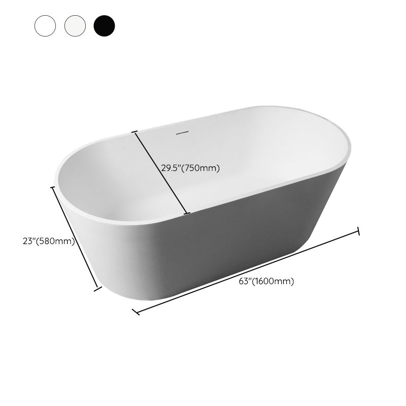 Stone Soaking Bathtub Antique Finish Oval Back to Wall Bath Tub (Faucet not Included) Clearhalo 'Bathroom Remodel & Bathroom Fixtures' 'Bathtubs' 'Home Improvement' 'home_improvement' 'home_improvement_bathtubs' 'Showers & Bathtubs' 1200x1200_2bfc352f-0a07-4fd3-89a3-d7272daffb6c