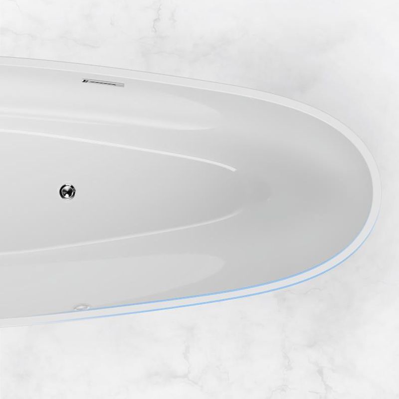 Modern Acrylic Bathtub Freestanding Soaking Bathtub with Drain Bathtub and Overflow Hole Clearhalo 'Bathroom Remodel & Bathroom Fixtures' 'Bathtubs' 'Home Improvement' 'home_improvement' 'home_improvement_bathtubs' 'Showers & Bathtubs' 1200x1200_2bfee488-6b4b-4f09-ad0b-ab71a3994844
