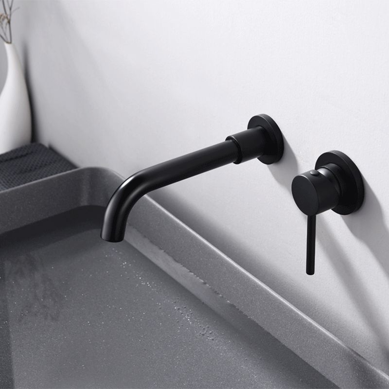 Circular Single Handle Bathroom Faucet 2 Hole Wall Mounted Bathroom Faucet with Swivel Clearhalo 'Bathroom Remodel & Bathroom Fixtures' 'Bathroom Sink Faucets' 'Bathroom Sinks & Faucet Components' 'bathroom_sink_faucets' 'Home Improvement' 'home_improvement' 'home_improvement_bathroom_sink_faucets' 1200x1200_2c12b2c1-c204-4af6-94f3-eb9e62a22318