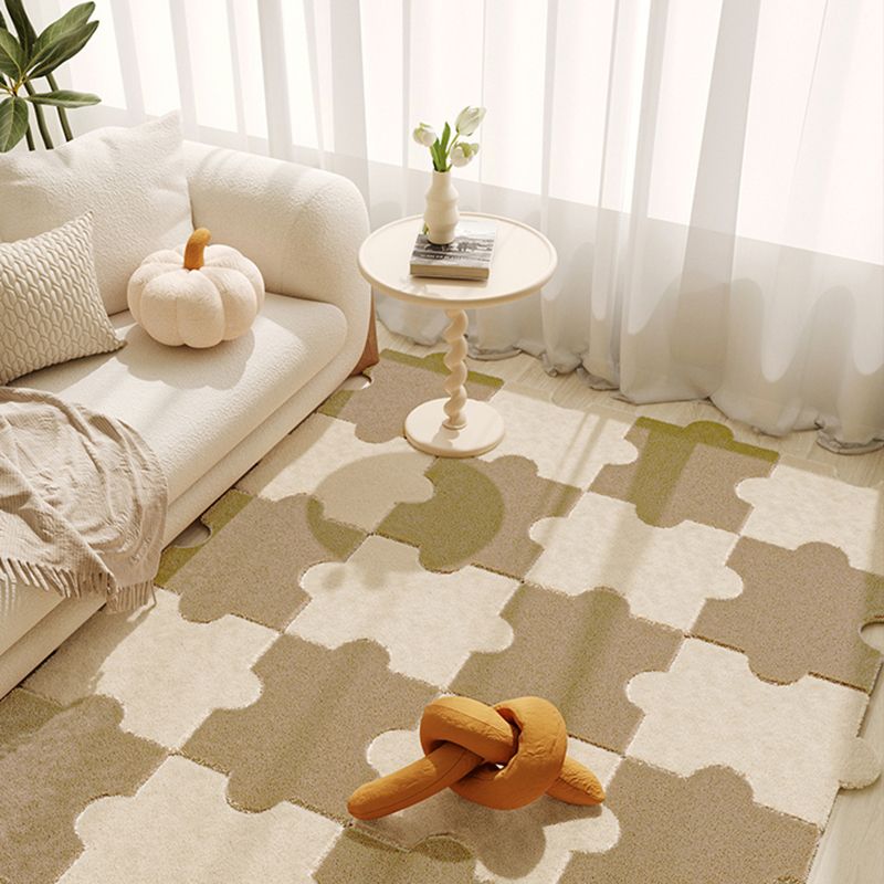 Modern Carpet Tiles Soft Shag Puzzle Detail Stain Resistant Carpet Tiles Clearhalo 'Carpet Tiles & Carpet Squares' 'carpet_tiles_carpet_squares' 'Flooring 'Home Improvement' 'home_improvement' 'home_improvement_carpet_tiles_carpet_squares' Walls and Ceiling' 1200x1200_2c1746fb-a1b0-4d60-b46a-15b5d1f7794b