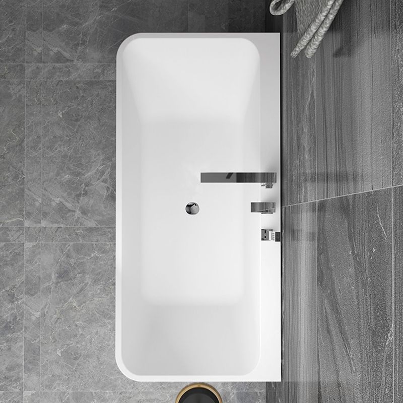 Stone Rectangular Soaking Bathtub Antique Finish Back to Wall Bath Tub Clearhalo 'Bathroom Remodel & Bathroom Fixtures' 'Bathtubs' 'Home Improvement' 'home_improvement' 'home_improvement_bathtubs' 'Showers & Bathtubs' 1200x1200_2c2773ab-73a5-4d1f-b95d-18fb997d7103