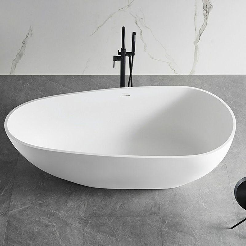 Modern Stone Soaking Bath White Freestanding Bathtub for Bathroom Clearhalo 'Bathroom Remodel & Bathroom Fixtures' 'Bathtubs' 'Home Improvement' 'home_improvement' 'home_improvement_bathtubs' 'Showers & Bathtubs' 1200x1200_2c409a4b-c2b0-42a2-bd2a-2a953531319e