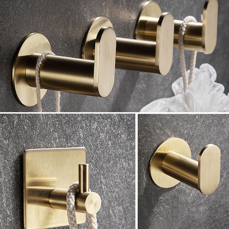 10-Piece Modern Bathroom Accessory Set, Polished Gold, Robe Hooks Clearhalo 'Bathroom Hardware Sets' 'Bathroom Hardware' 'Bathroom Remodel & Bathroom Fixtures' 'bathroom_hardware_sets' 'Home Improvement' 'home_improvement' 'home_improvement_bathroom_hardware_sets' 1200x1200_2c6b17c1-f1aa-49e9-9cc1-59255ad0a122