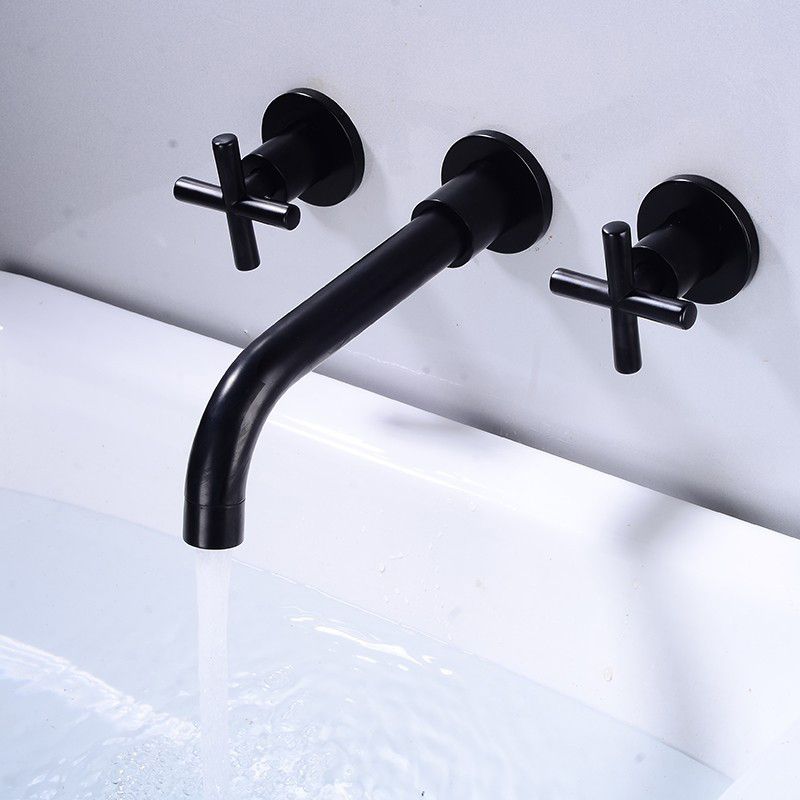 Full Copper Widespread Sink Faucet Double Handle Wall Mounted Bathroom Basin Faucet Clearhalo 'bathroom_sink_faucets' 'Conjunta de Baño y Conjunta de Grifo' 'Coronamiento de Baño y Dispositivo de Baño' 'Grifo del lavabo del baño' 'Hogar' 'home_improvement' 'home_improvement_bathroom_sink_faucets' 'Mejoras para el hogar' 1200x1200_2c83aa19-407e-4cf6-8b98-90f5ce9846d3