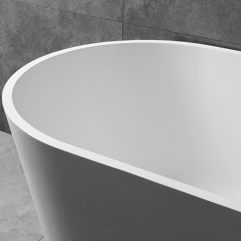 Stone Soaking Bathtub Antique Finish Oval Back to Wall Bath Tub (Faucet not Included) Clearhalo 'Bathroom Remodel & Bathroom Fixtures' 'Bathtubs' 'Home Improvement' 'home_improvement' 'home_improvement_bathtubs' 'Showers & Bathtubs' 1200x1200_2ca1c75e-3a56-468a-b1ac-80d0d629426d