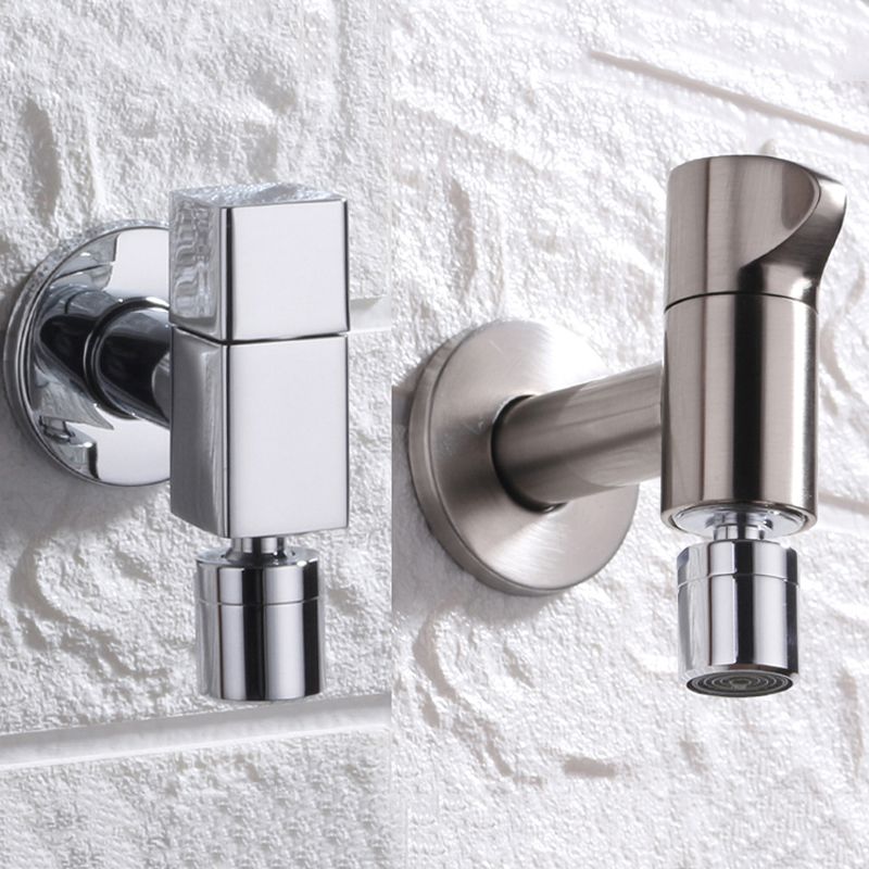 Contemporary Wall Mounted Bathroom Faucet Knob Handle Solid Brass Circular Faucet Clearhalo 'Bathroom Remodel & Bathroom Fixtures' 'Bathroom Sink Faucets' 'Bathroom Sinks & Faucet Components' 'bathroom_sink_faucets' 'Home Improvement' 'home_improvement' 'home_improvement_bathroom_sink_faucets' 1200x1200_2cb8f391-c365-47cc-b030-4abb48c19a0d