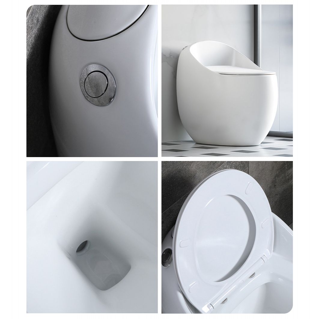 Modern Seat Included One Piece Toilet Round Floor Mounted Toilet Bowl for Washroom Clearhalo 'Bathroom Remodel & Bathroom Fixtures' 'Home Improvement' 'home_improvement' 'home_improvement_toilets' 'Toilets & Bidets' 'Toilets' 1200x1200_2cd84182-db2c-4591-a3d0-b1807ff3e373