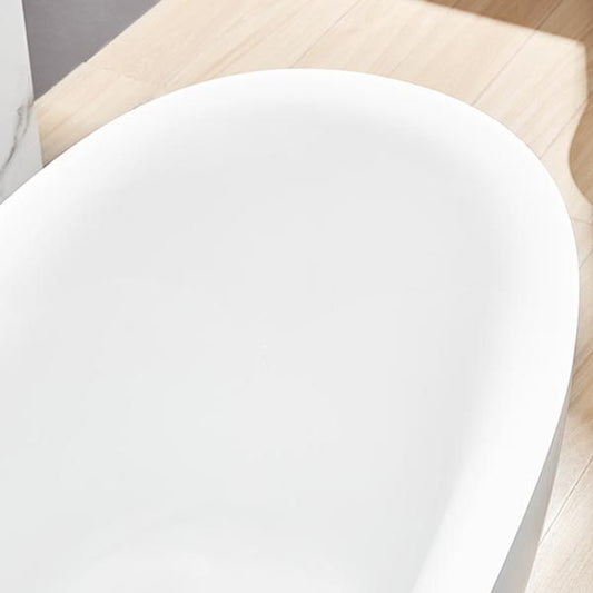 Modern Oval Acrylic Bathtub Home Freestanding Bath Tub in White Clearhalo 'Bathroom Remodel & Bathroom Fixtures' 'Bathtubs' 'Home Improvement' 'home_improvement' 'home_improvement_bathtubs' 'Showers & Bathtubs' 1200x1200_2d3b43a0-2e79-4454-8c3d-b2b11c5c7d8f
