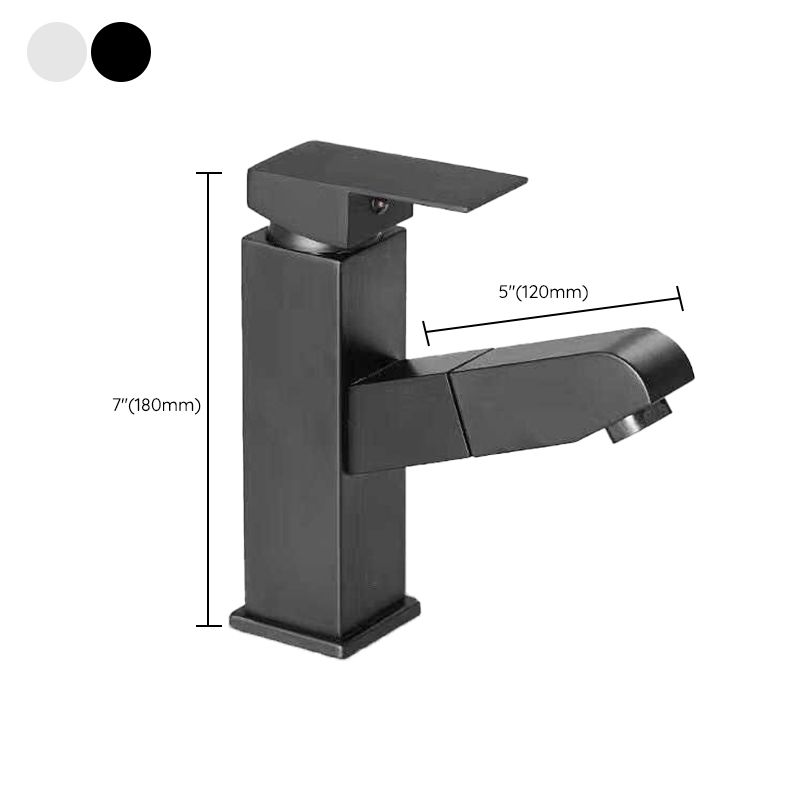 Modern Design Bathroom Faucet Single Handle Faucet with Water Hose Clearhalo 'Bathroom Remodel & Bathroom Fixtures' 'Bathroom Sink Faucets' 'Bathroom Sinks & Faucet Components' 'bathroom_sink_faucets' 'Home Improvement' 'home_improvement' 'home_improvement_bathroom_sink_faucets' 1200x1200_2d49a22d-bcdd-417c-8cf4-fff2a2924223