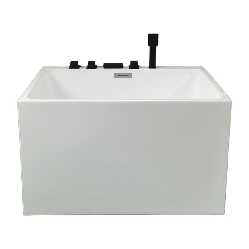 Back to Wall Soaking Bathtub Modern Antique Finish Rectangular Bath Tub Clearhalo 'Bathroom Remodel & Bathroom Fixtures' 'Bathtubs' 'Home Improvement' 'home_improvement' 'home_improvement_bathtubs' 'Showers & Bathtubs' 1200x1200_2d4f8a42-8e34-4403-bfef-26518f4372d4