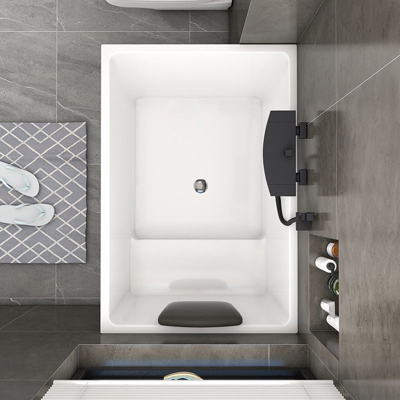 White Acrylic Indoor Bath Tub Soaking Tub with Internal Drain Clearhalo 'Bathroom Remodel & Bathroom Fixtures' 'Bathtubs' 'Home Improvement' 'home_improvement' 'home_improvement_bathtubs' 'Showers & Bathtubs' 1200x1200_2d5146ec-97ed-4dac-ae2a-a94ed0ff045a