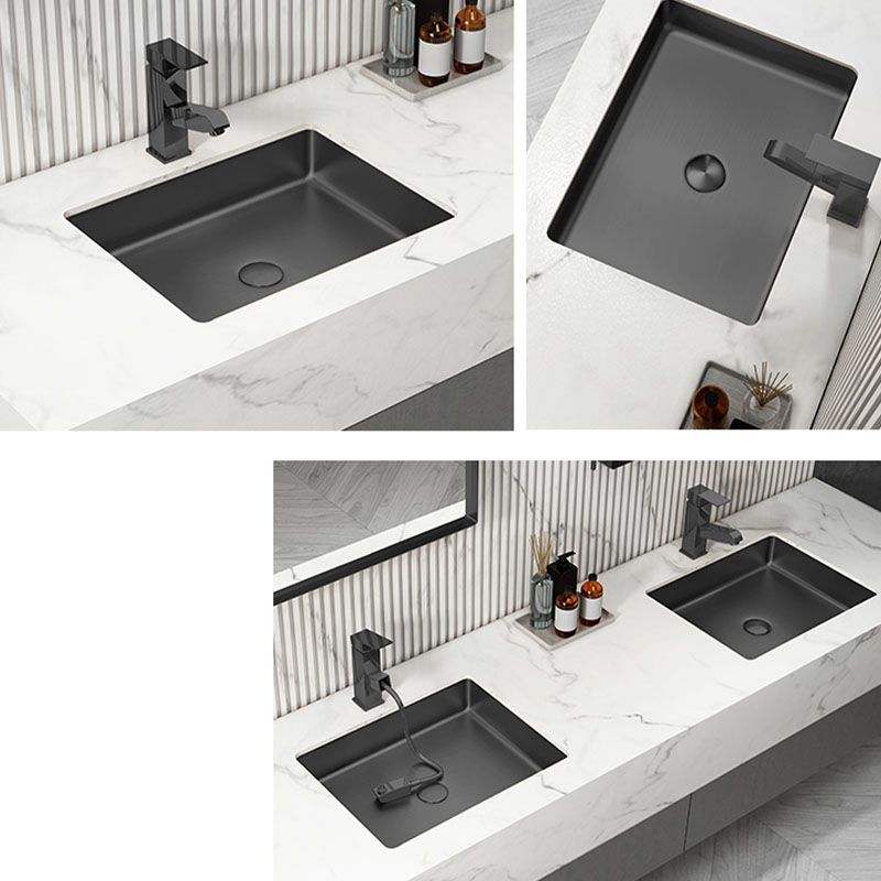 Modern Bathroom Sink Metal Rectangular Drop-in Bathroom Sink with Pop-Up Drain Clearhalo 'Bathroom Remodel & Bathroom Fixtures' 'Bathroom Sinks & Faucet Components' 'Bathroom Sinks' 'bathroom_sink' 'Home Improvement' 'home_improvement' 'home_improvement_bathroom_sink' 1200x1200_2d7d3127-e59e-4bd5-8dc7-f15e53fbf6fd