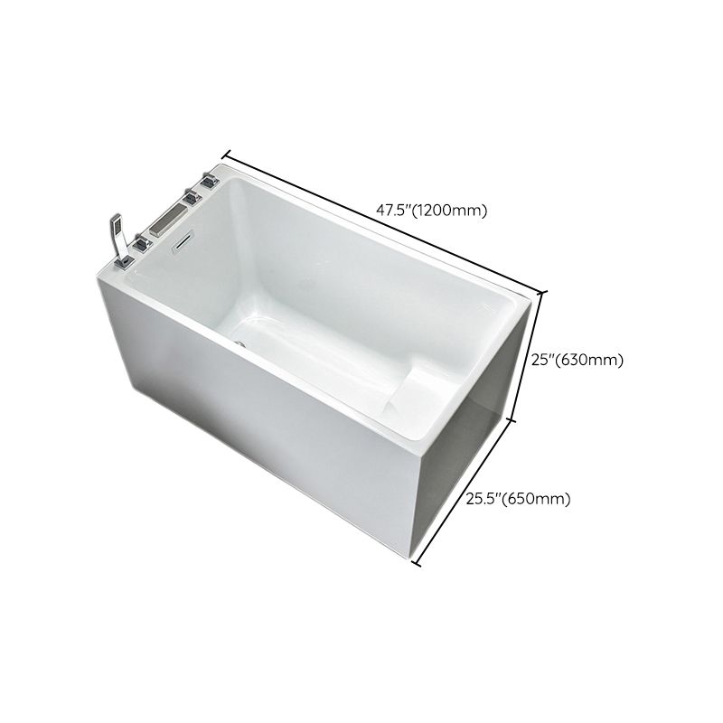 Flat Bottom Rectangular Bathtub Antique Finish Back to Wall Modern Bath Tub Clearhalo 'Bathroom Remodel & Bathroom Fixtures' 'Bathtubs' 'Home Improvement' 'home_improvement' 'home_improvement_bathtubs' 'Showers & Bathtubs' 1200x1200_2d91ec3f-381a-444e-bc6d-5822140524ef