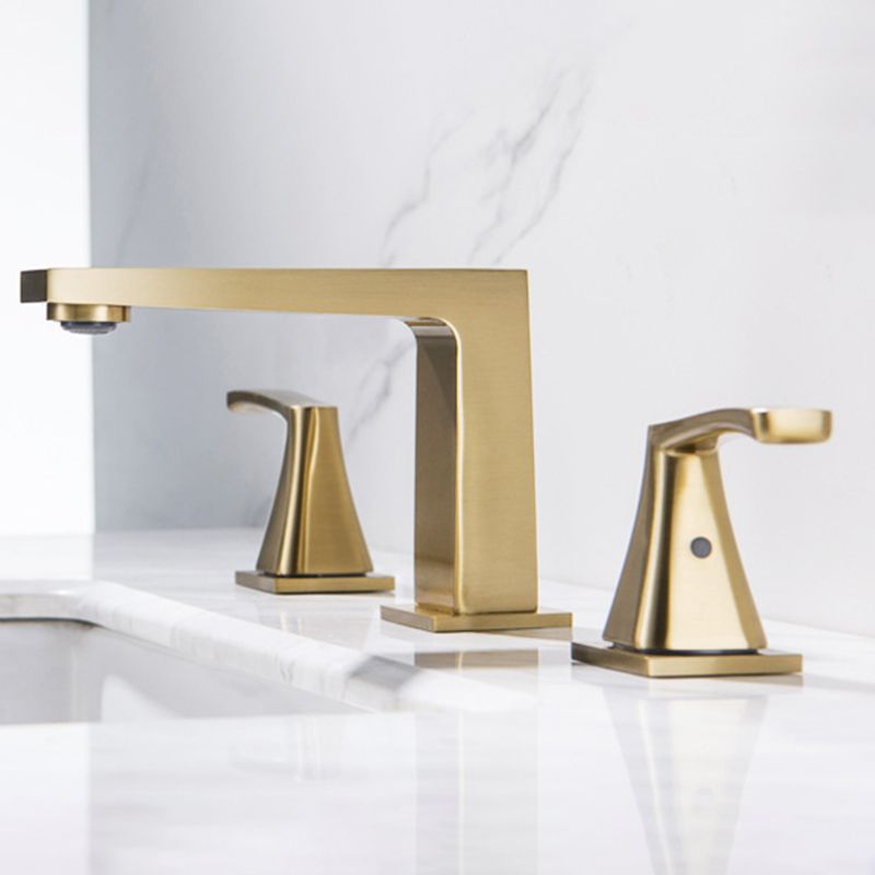 Modern 2-Handle Bathroom Sink Faucet 3 Hole Widespread Bathroom Faucet with Steel Clearhalo 'bathroom_sink_faucets' 'Conjunta de Baño y Conjunta de Grifo' 'Coronamiento de Baño y Dispositivo de Baño' 'Grifo del lavabo del baño' 'Hogar' 'home_improvement' 'home_improvement_bathroom_sink_faucets' 'Mejoras para el hogar' 1200x1200_2d9ce5b4-82e1-4fff-be9b-3305d2670b01