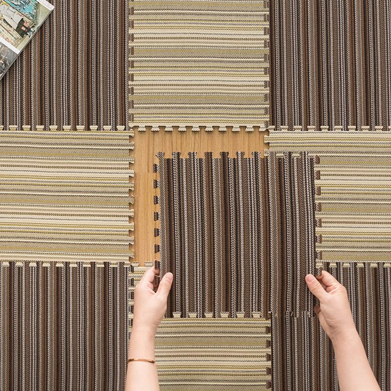 Basic Carpet Tiles Interlocking Stripe Pattern Square Carpet Tiles Clearhalo 'Carpet Tiles & Carpet Squares' 'carpet_tiles_carpet_squares' 'Flooring 'Home Improvement' 'home_improvement' 'home_improvement_carpet_tiles_carpet_squares' Walls and Ceiling' 1200x1200_2dab35da-0288-4c6b-b3f4-6acbd810a630