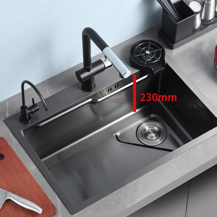Contemporary Kitchen Sink Stainless Steel Corrosion Resistant Kitchen Sink with Faucet Clearhalo 'Home Improvement' 'home_improvement' 'home_improvement_kitchen_sinks' 'Kitchen Remodel & Kitchen Fixtures' 'Kitchen Sinks & Faucet Components' 'Kitchen Sinks' 'kitchen_sinks' 1200x1200_2db05cc5-5841-47e5-9ac6-921dc8c197f0