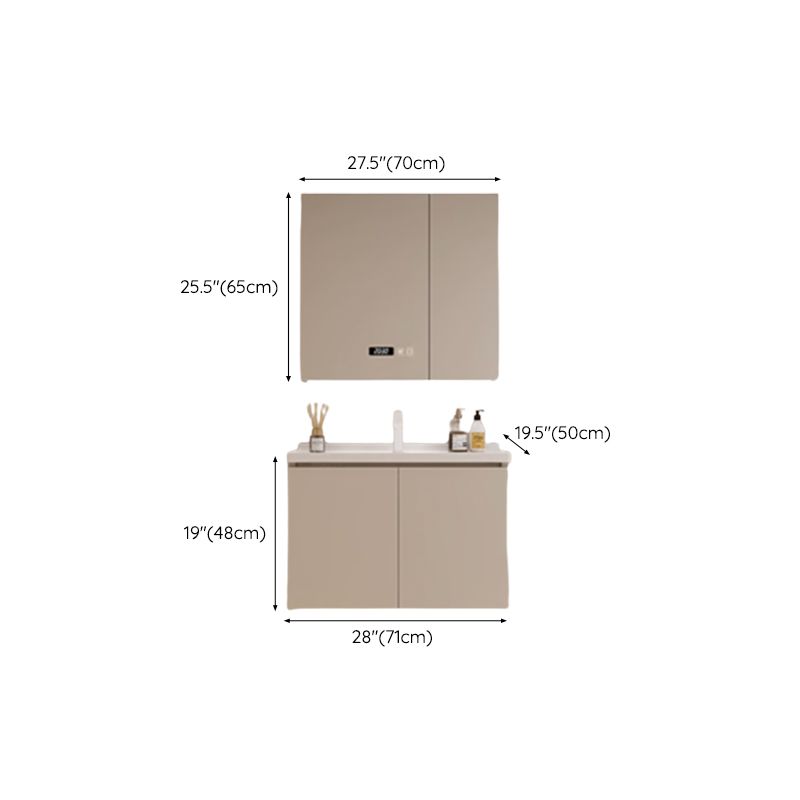 Modern Style Wall Mount Vanity Set Wooden with Doors for Bathroom Clearhalo 'Bathroom Remodel & Bathroom Fixtures' 'Bathroom Vanities' 'bathroom_vanities' 'Home Improvement' 'home_improvement' 'home_improvement_bathroom_vanities' 1200x1200_2ddcc682-f0f6-47a0-8693-021a3a6167b8