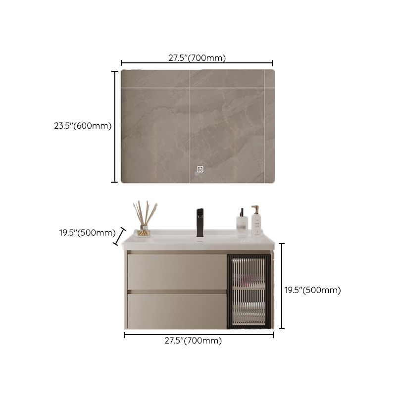 2 Drawers Vanity Wood Frame Wall Mount Rectangle Single Sink Bathroom Vanity with Mirror Clearhalo 'Bathroom Remodel & Bathroom Fixtures' 'Bathroom Vanities' 'bathroom_vanities' 'Home Improvement' 'home_improvement' 'home_improvement_bathroom_vanities' 1200x1200_2ddef90f-1933-43f8-b203-1fbedac3c7a9