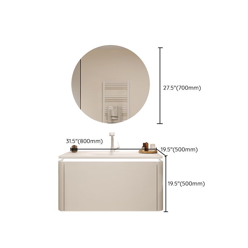 Wall Mount Faucet Included Bathroom Sink Vanity with Mirror Sink Clearhalo 'Bathroom Remodel & Bathroom Fixtures' 'Bathroom Vanities' 'bathroom_vanities' 'Home Improvement' 'home_improvement' 'home_improvement_bathroom_vanities' 1200x1200_2dee837b-b587-4071-8bb8-20dcac37889d